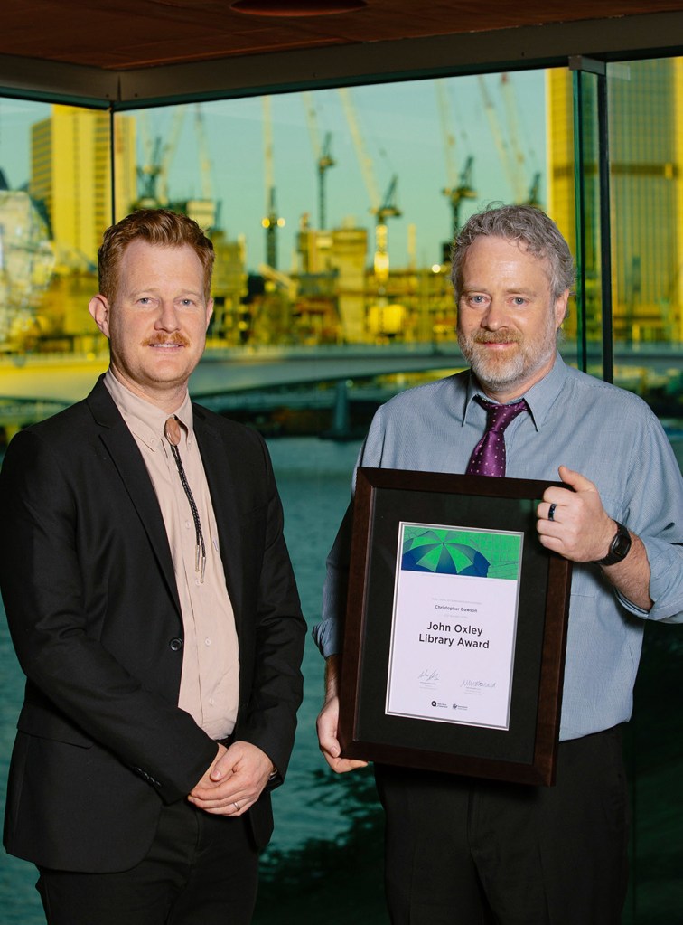 Me with Gavin Bannerman, Director of Queensland Memory. 
