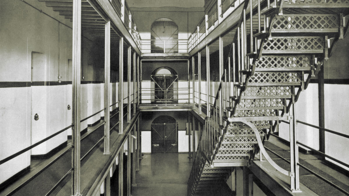Interior of 'A Wing', Boggo Road, circa 1914.
