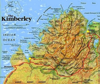 Map of the Kimberley.