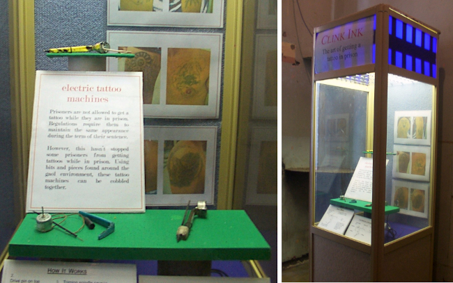 Tattoo machine display in a Boggo Road cell, 2005. 