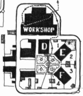 Sketch of Halliday's escape route 1940.