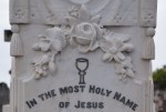 Chalice symbol on headstone